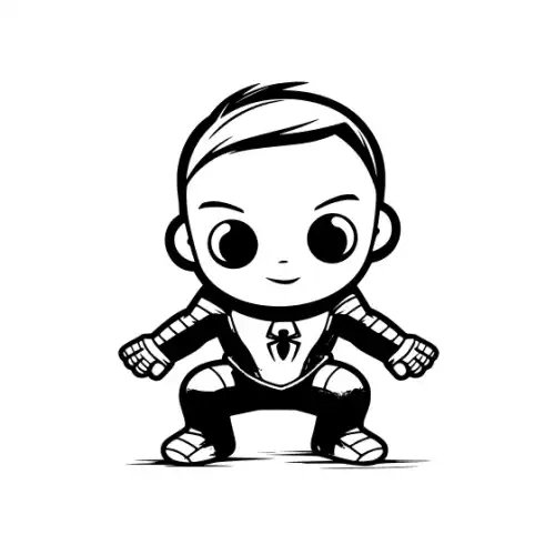 Baby Spiderman Silhouette SVG Design | SVG Files for Cricut & Print