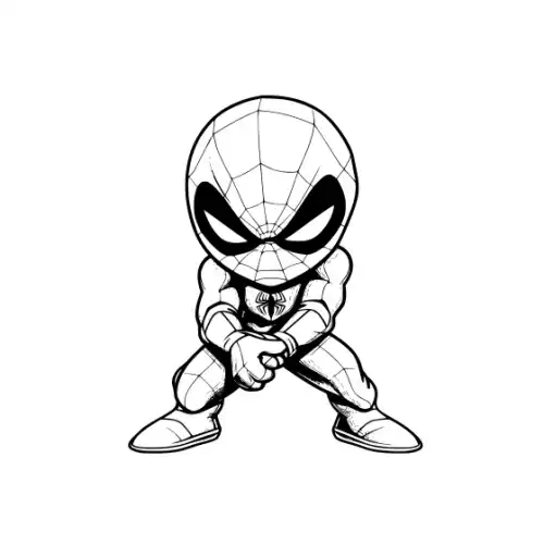 Baby Spiderman Silhouette SVG Design | SVG Files for Cricut & Print