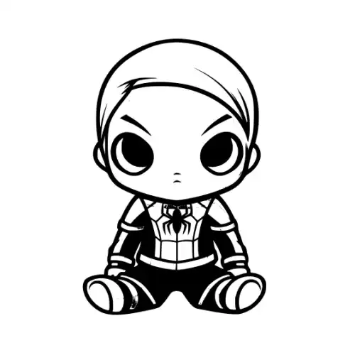 Baby Spiderman Silhouette SVG Design | SVG Files for Cricut & Print